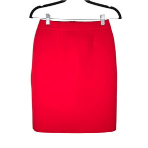 Marie Saint Pierre Red Pencil Skirt Size Small